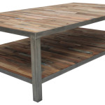 table basse fer et bois