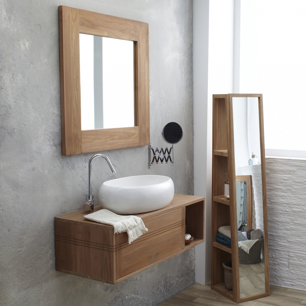 exemple armoire salle de bain suspendue