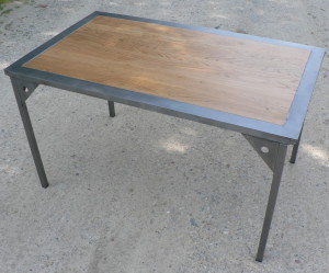 table a manger metal et bois