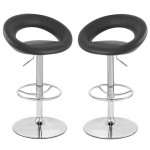 tabouret de bar noir x 2 rio