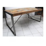 table a manger industrielle acier et bois madison