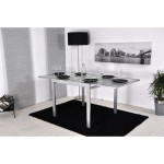 table a manger grise extensible