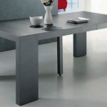 table a manger grise extensible