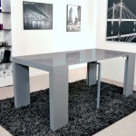 table a manger grise extensible