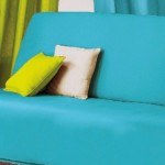 housse de canape bleu turquoise